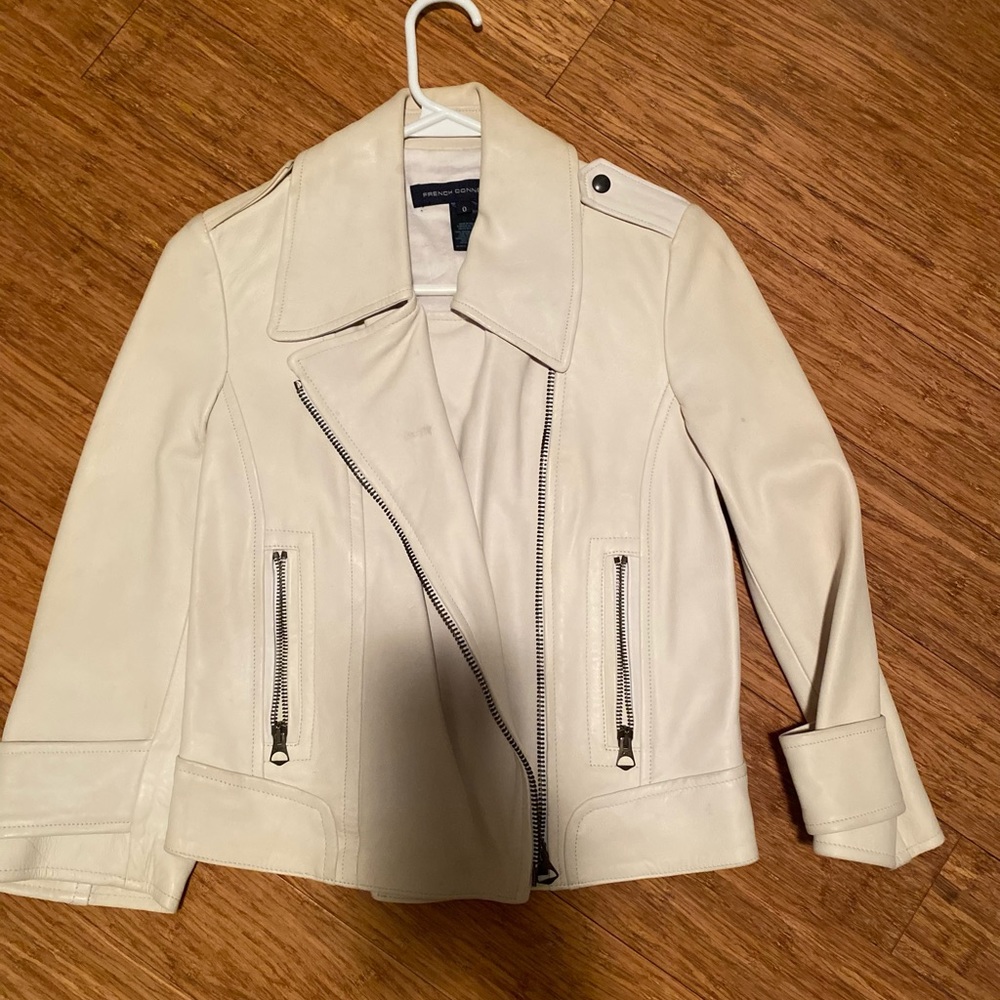 Genuine Leather French Connection Moto Jacket